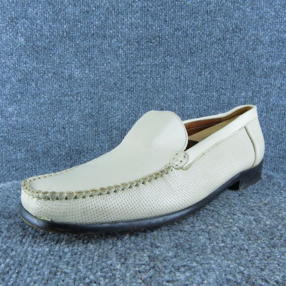 Sandro Moscoloni Capri Ice Men Loafer Shoes Sz 11.5 Medium Beige Leather Slip On - Picture 1 of 10